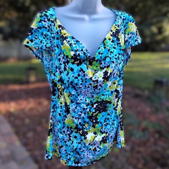 Darling Floral top by Worthington Like New L - Picture 1 of 6